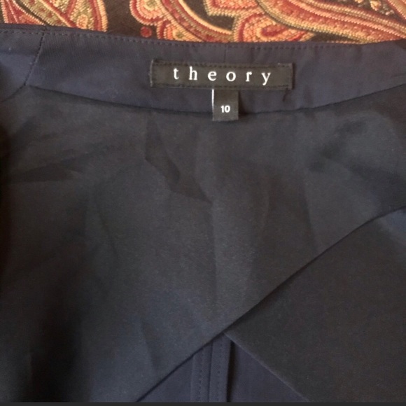 Theory Cohen Pax Navy & Black Leather Blazer - Picture 5 of 7
